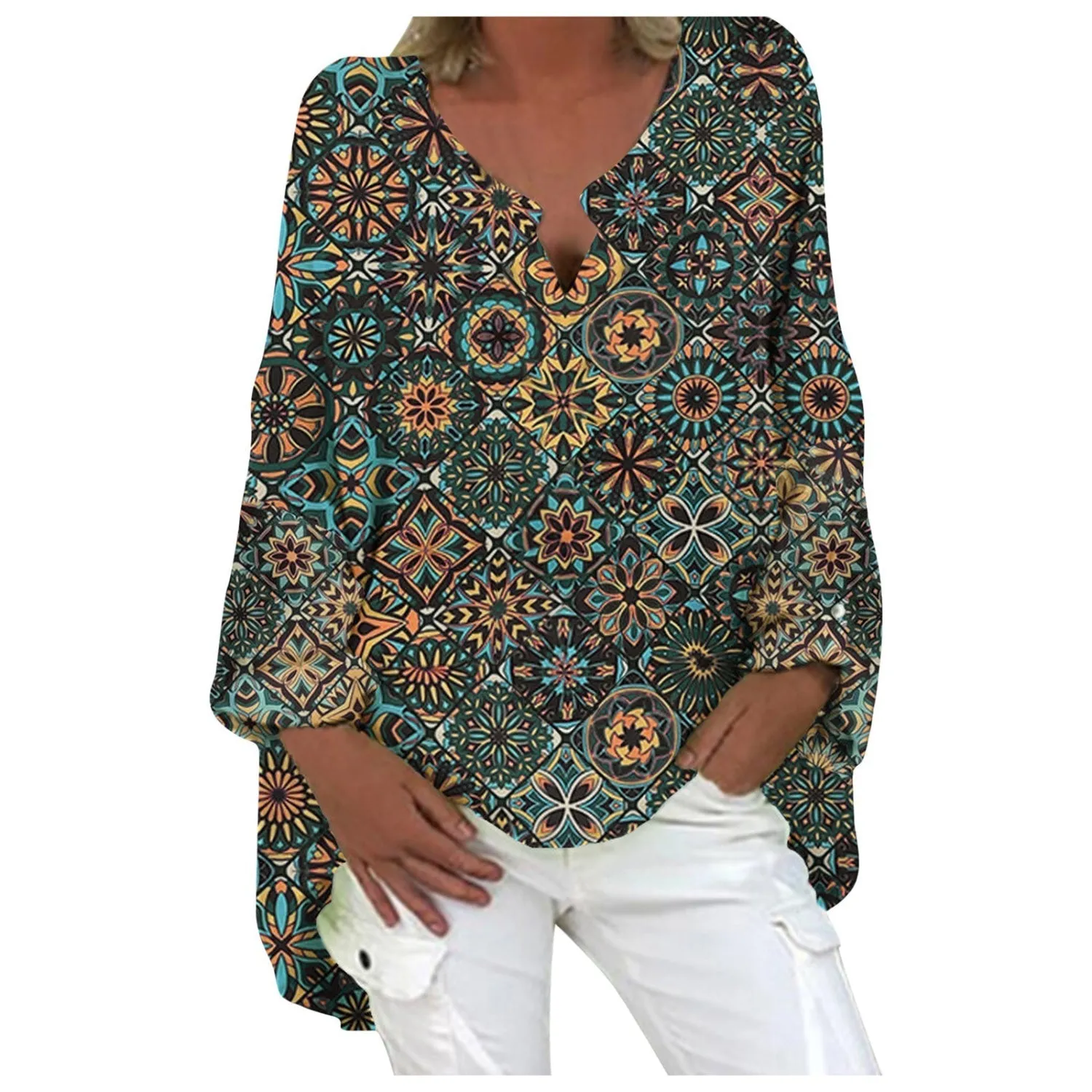 MiaMilana - Stylish linen ladies blouse