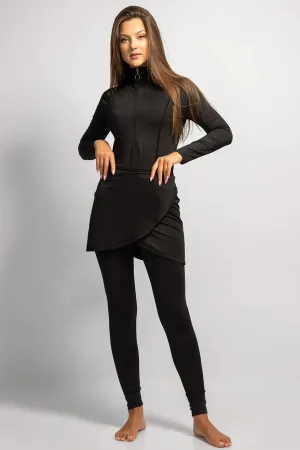MINERVA SECRETS 4PACK FULL BODY BURKINI ONE PIECE SWIMSUIT WITH BEACH SKIRT AND PANTS AND SWIM CAP
