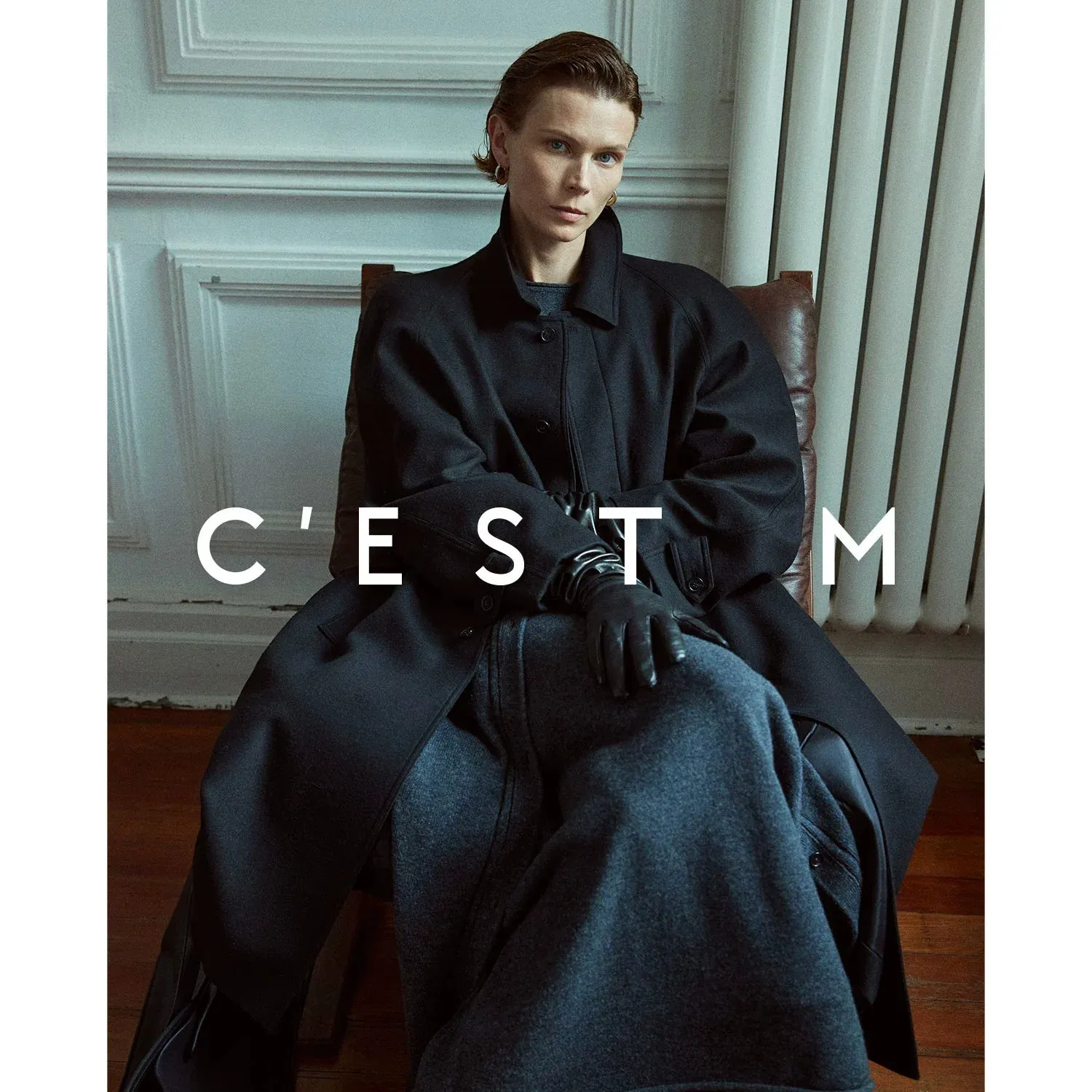 Minimalist Wool Overcoat Ensemble