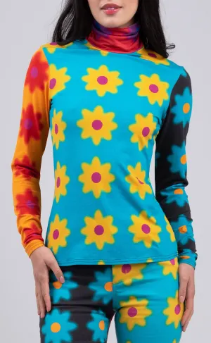 Mixed Poppy Turtleneck