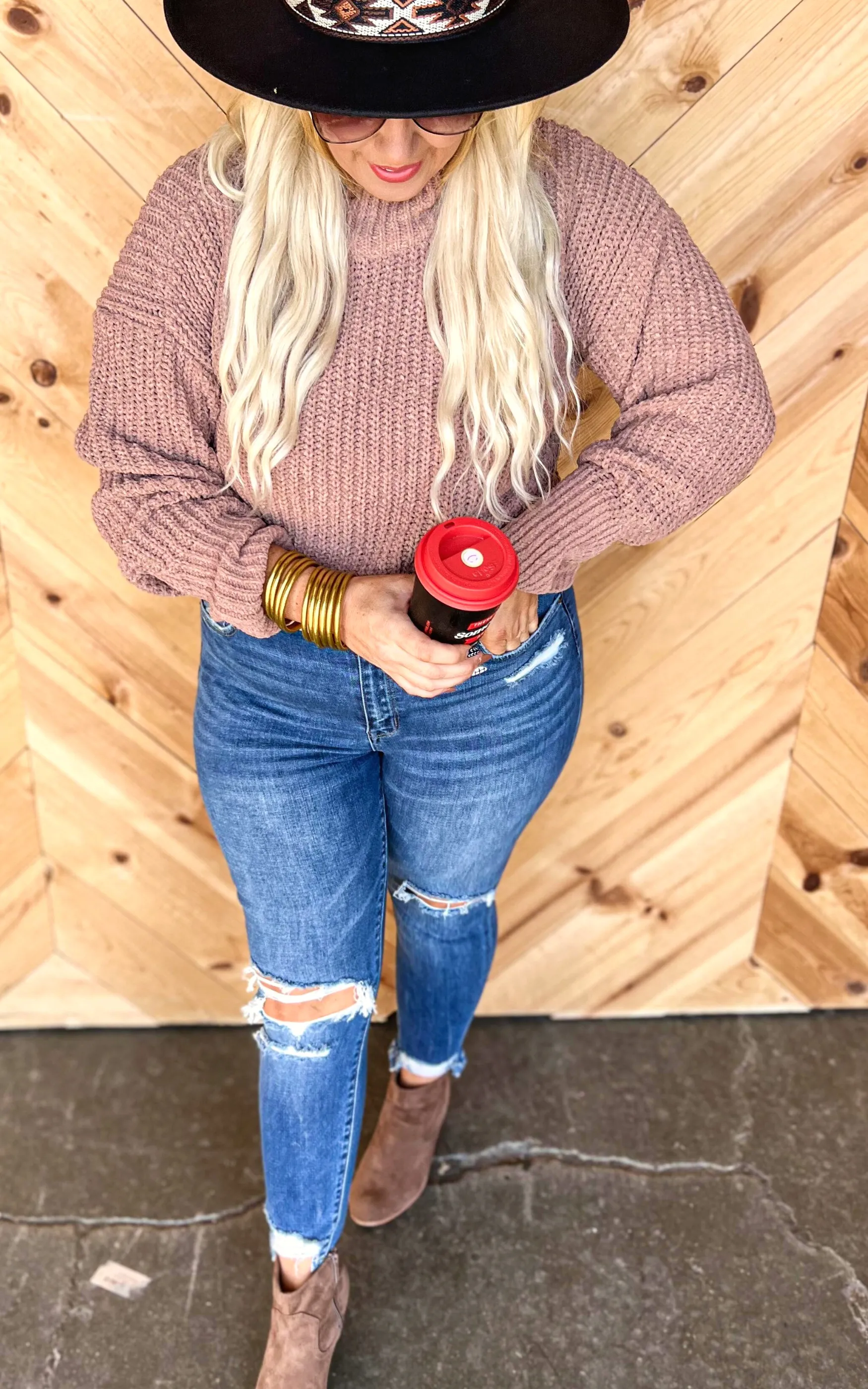 Mock Neck Knit Sweater - Final Sale