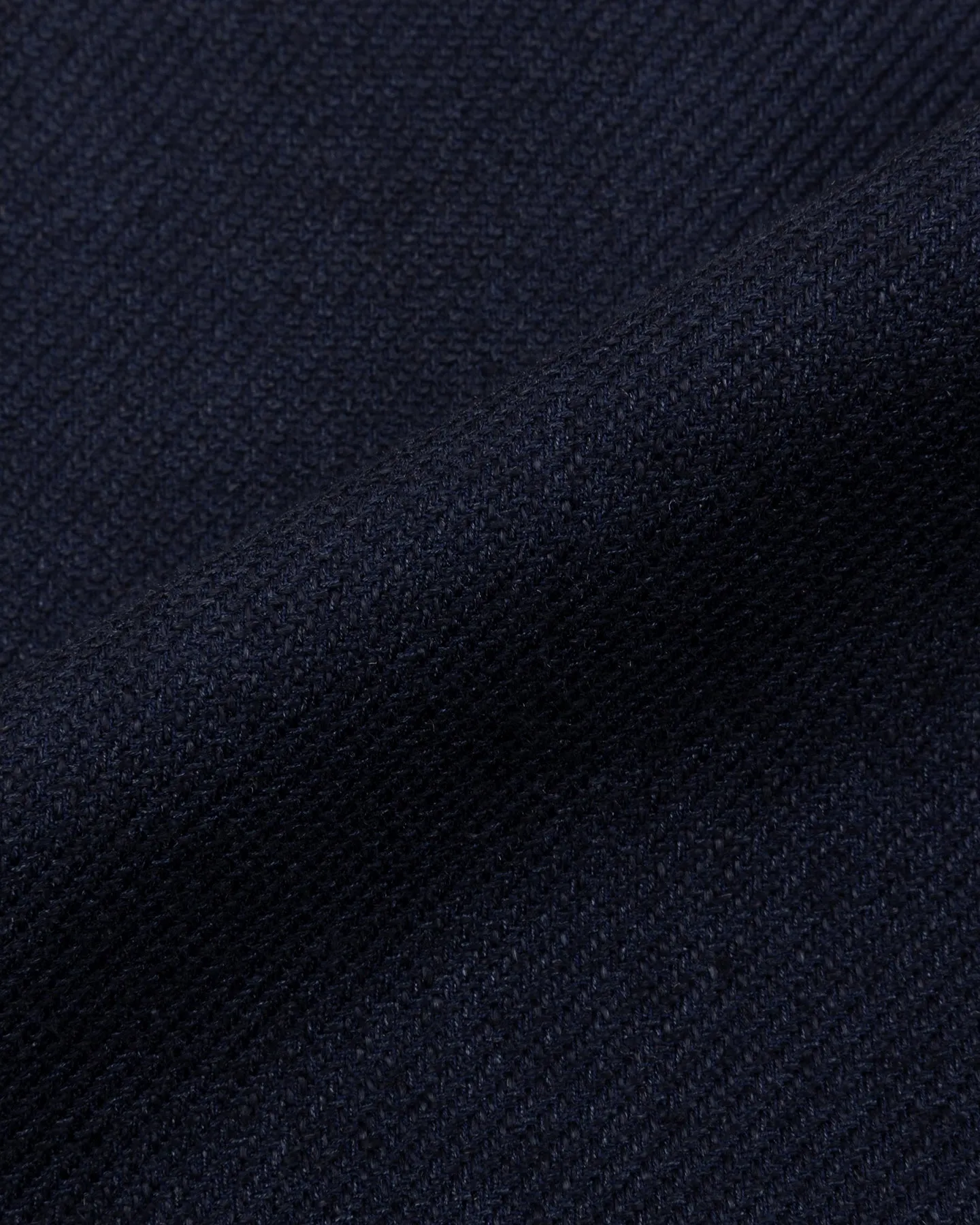Navy Linen Silk Cotton Safari Jacket