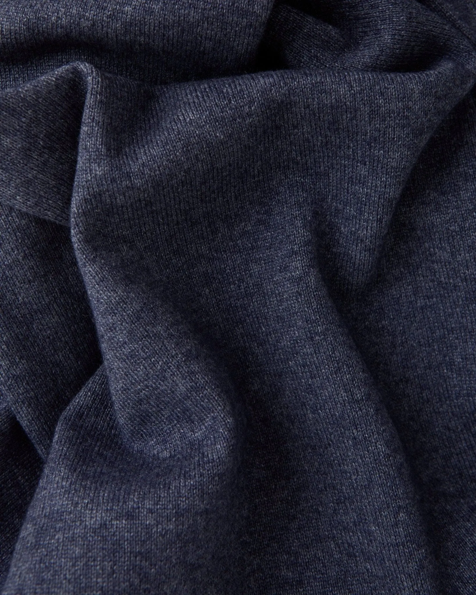 Navy Three Button Silk & Cashmere Sweater