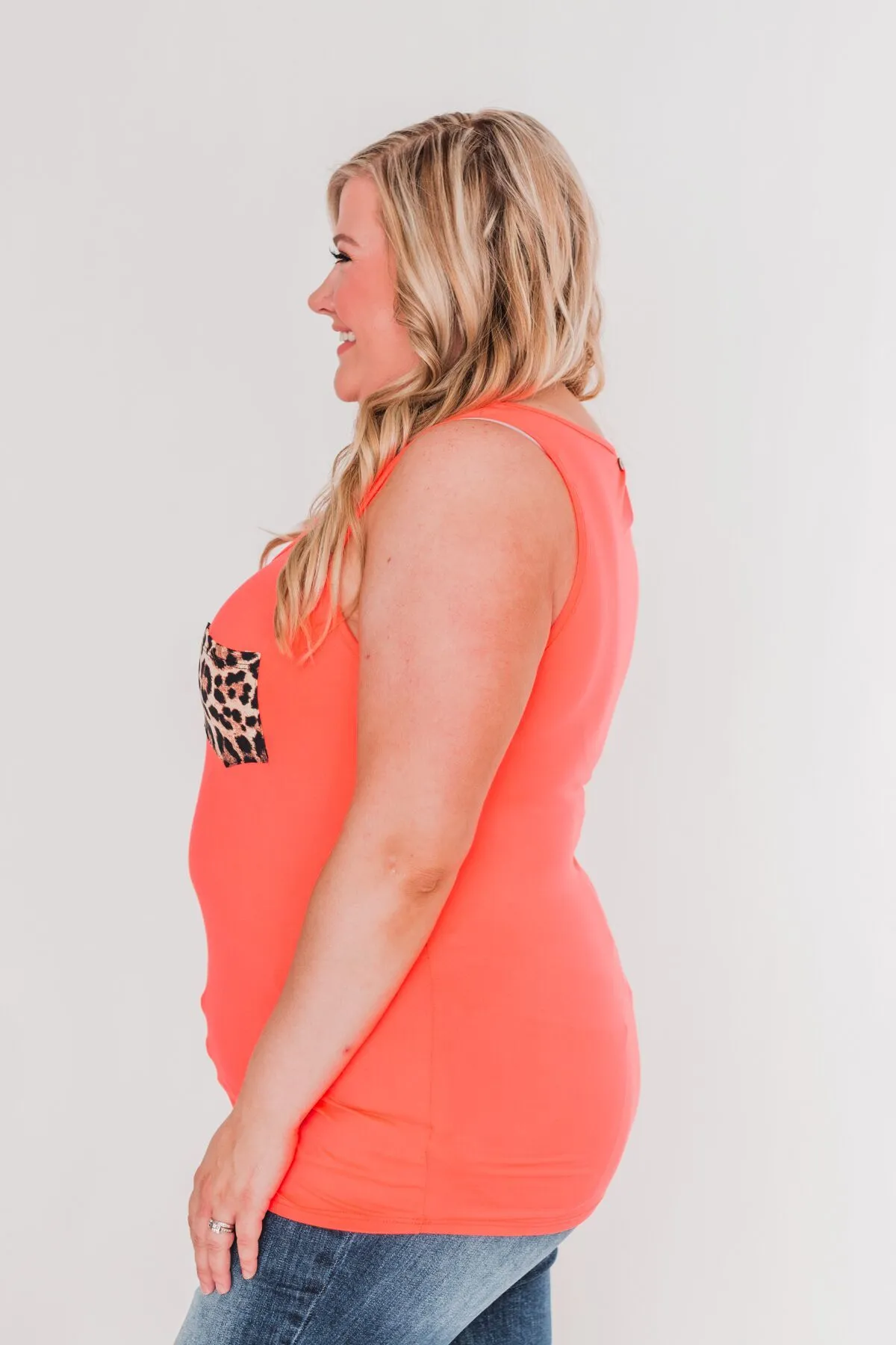 Neon Leopard Pocket Tank Top