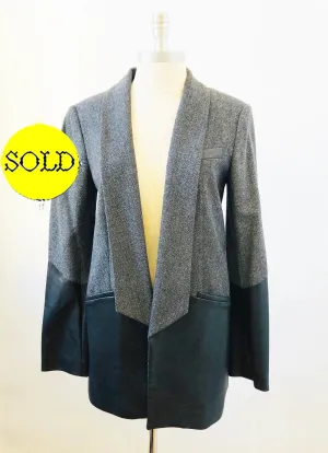 NEW Marissa Webb Wool And Leather Coat Size Small W/Tags