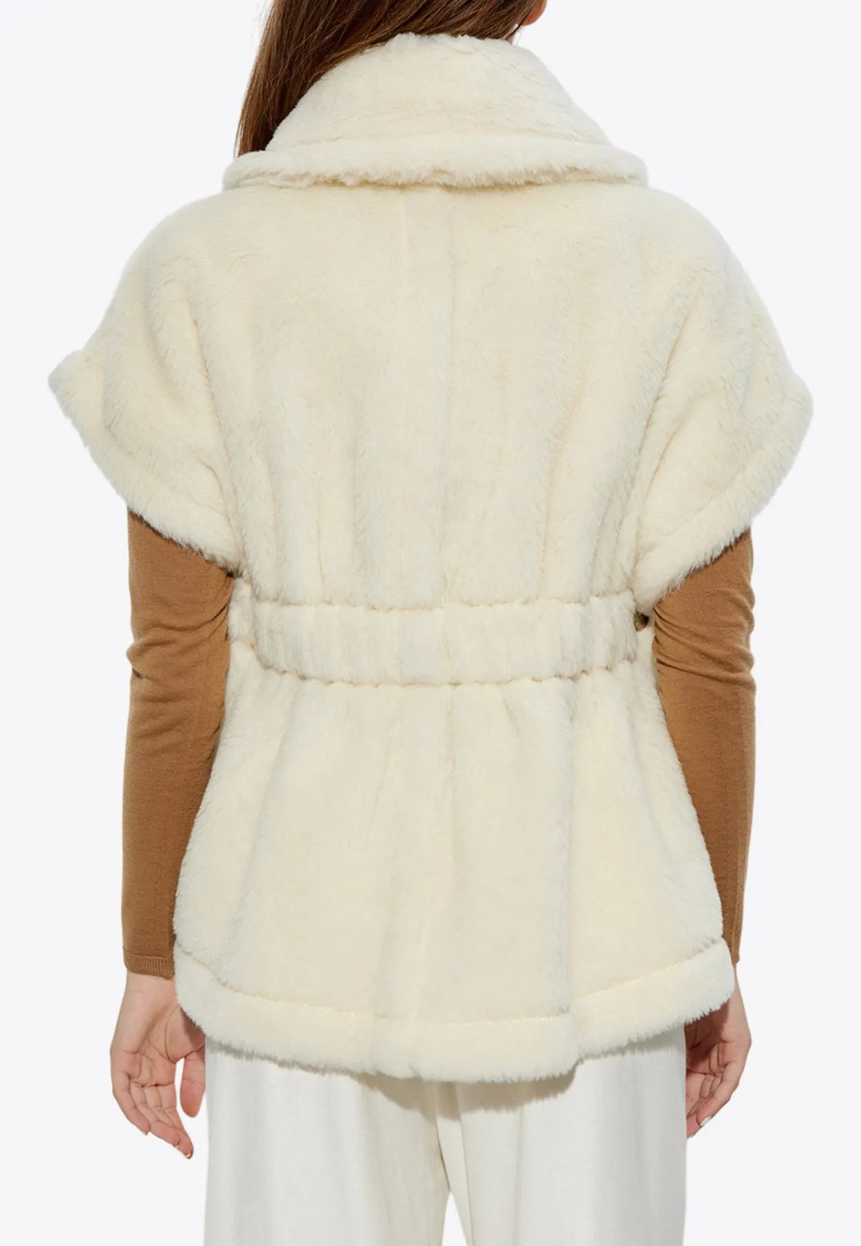 Newabavo Double-Breasted Shearling Coat