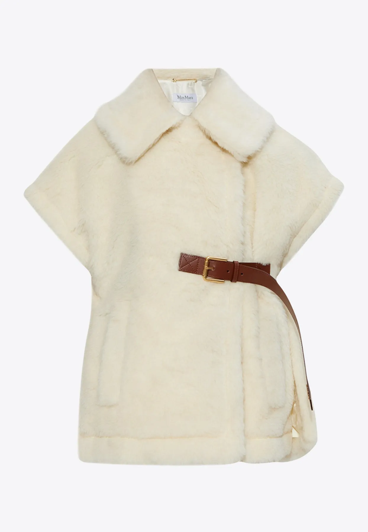 Newabavo Double-Breasted Shearling Coat