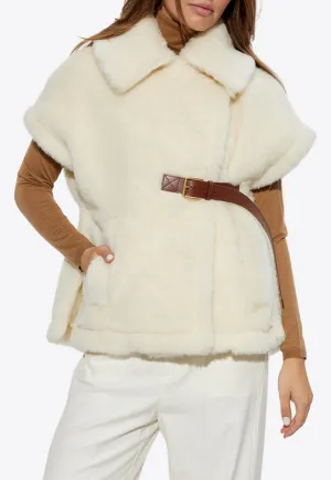 Newabavo Double-Breasted Shearling Coat