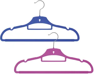 Non Slip Space Saving Hangers | Pink & Blue