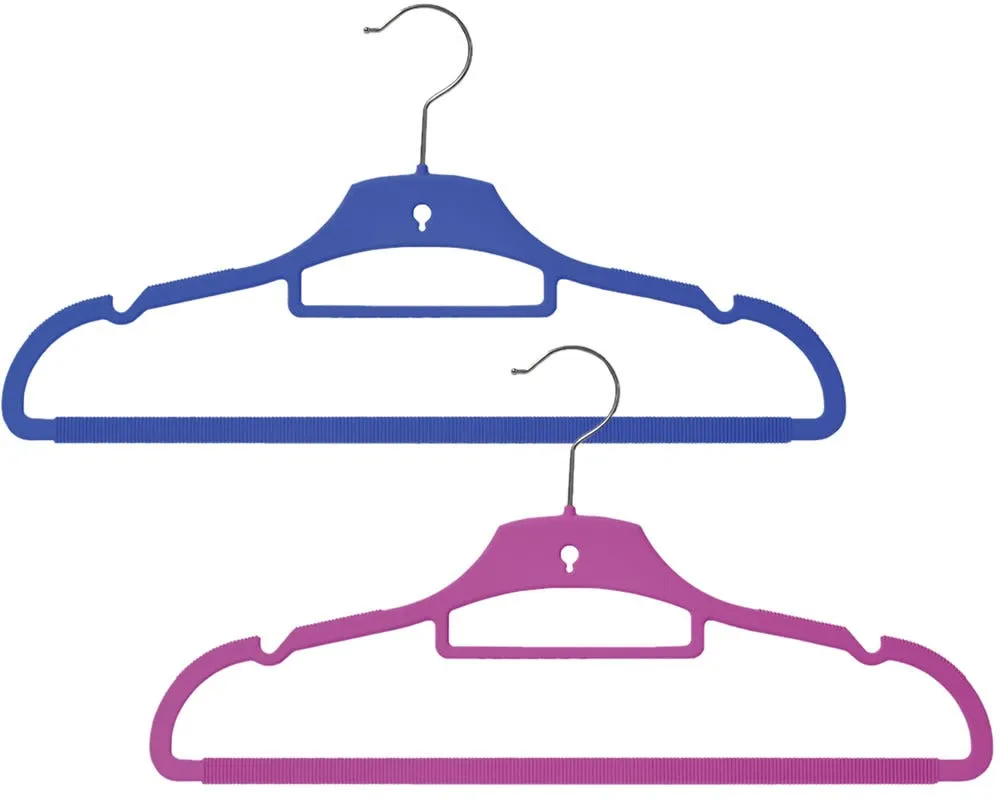 Non Slip Space Saving Hangers | Pink & Blue