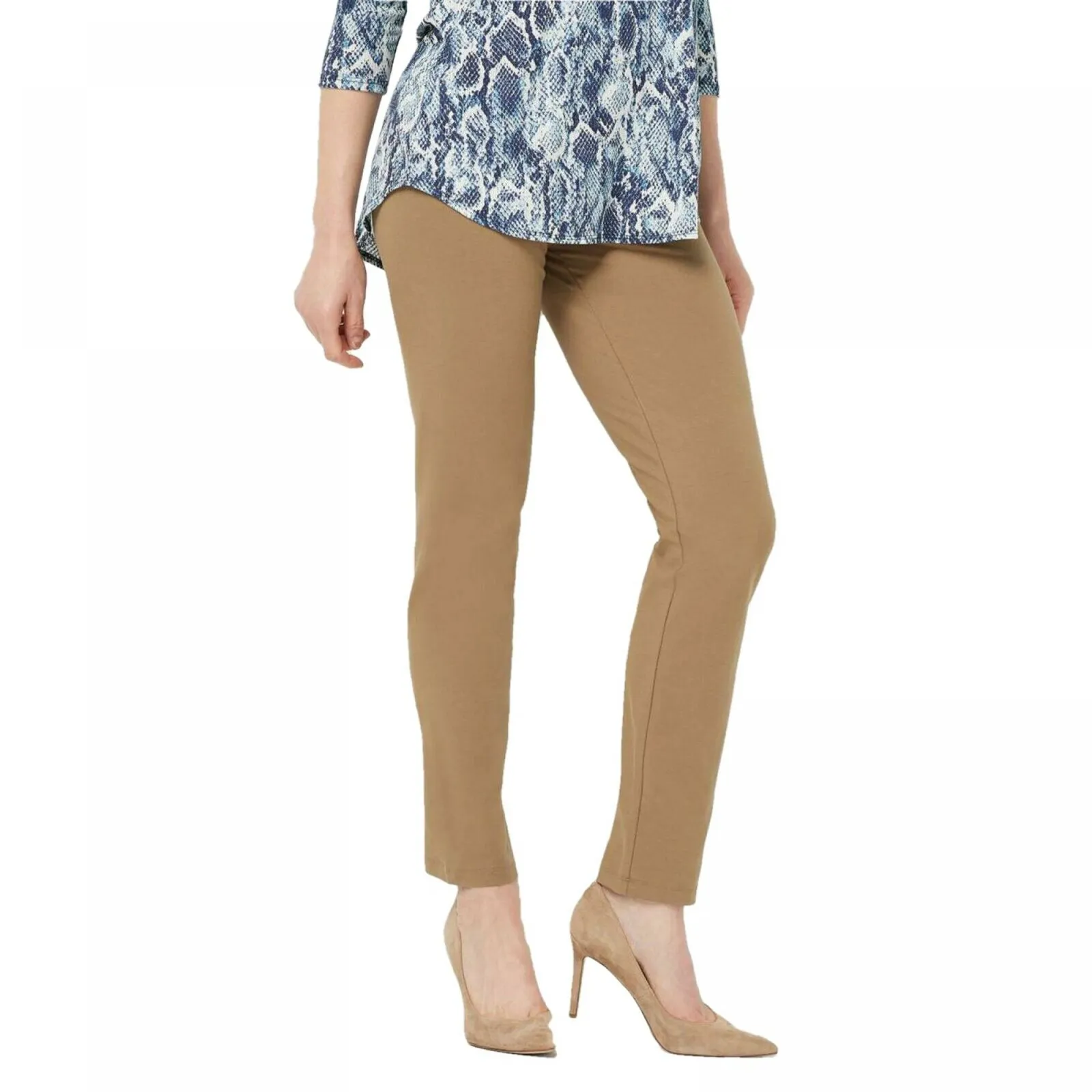 NWT Women With Control Tummy Control TUSHY LIFTER Slim-Leg Pants. A374339 S