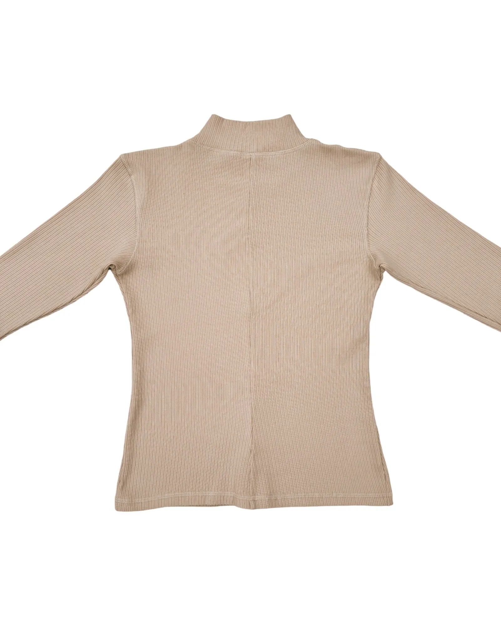 O-CUT L/S MOCKNECK TOP - SAND