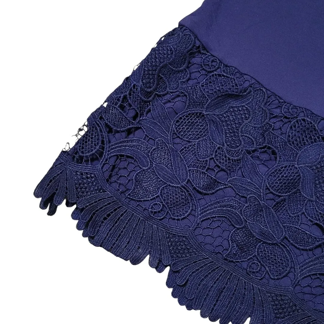 Off White New Scalloped Guipure Lace Dress Extender Slip