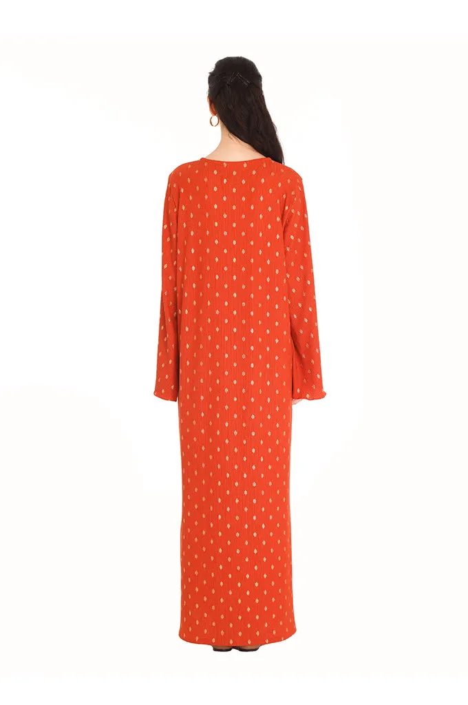 Orange Polka Lime Kaftan