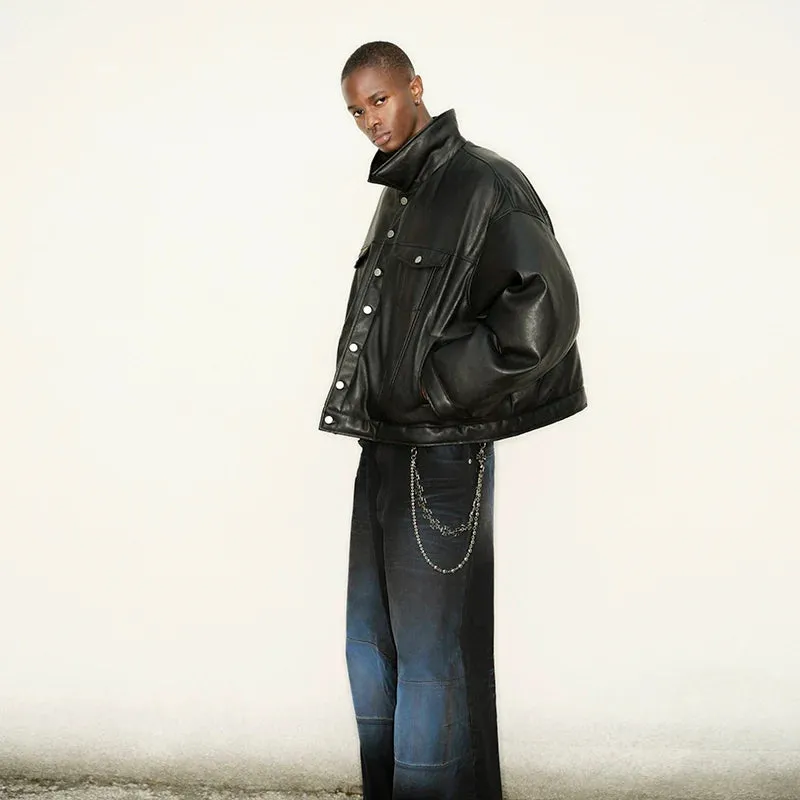 Oversized Faux Leather Jacket