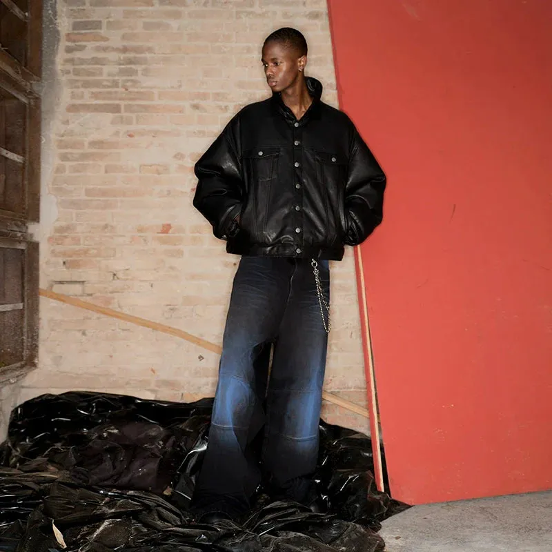 Oversized Faux Leather Jacket