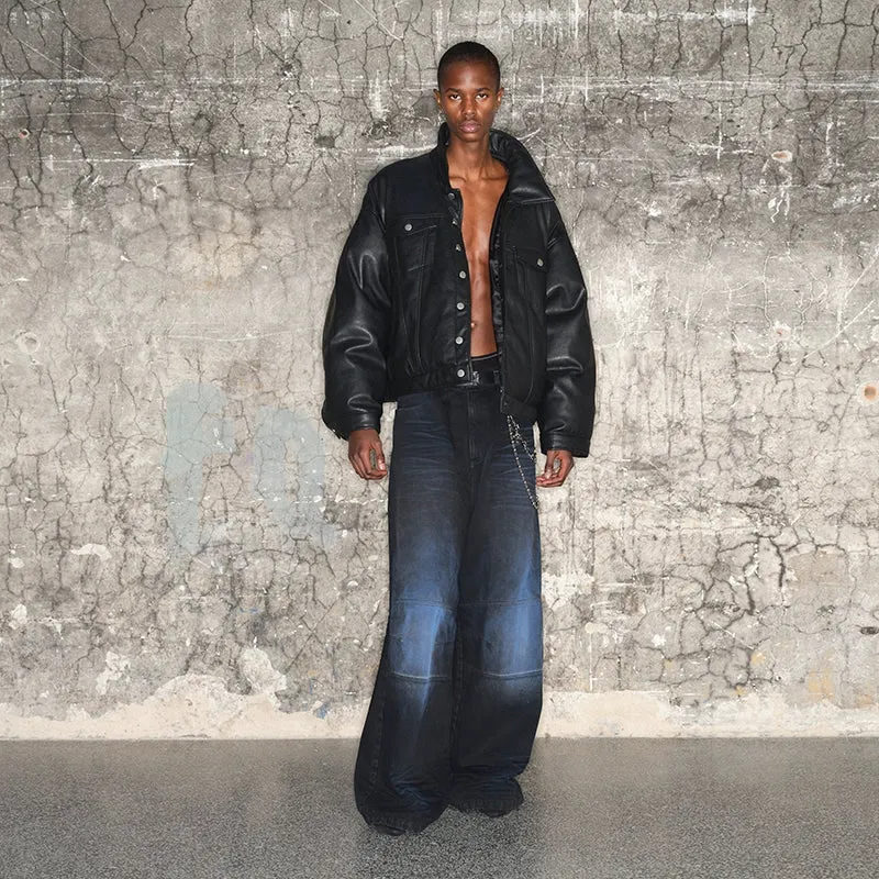 Oversized Faux Leather Jacket