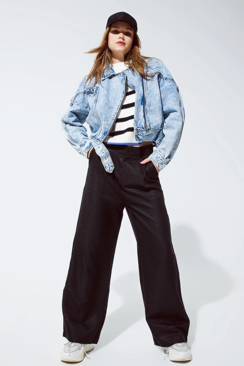 Oversized pantalon in black