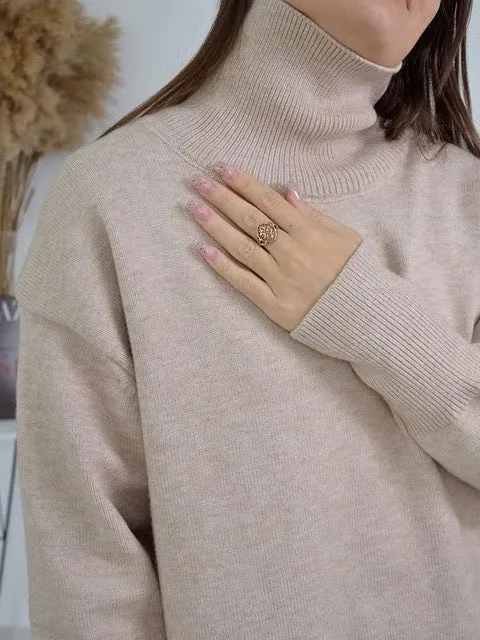 Oversized Turtleneck  Sweater