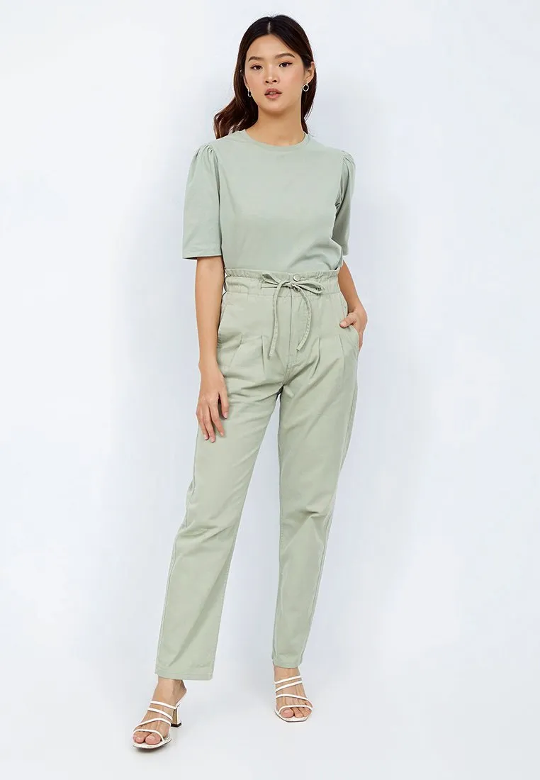 Paperbag Denim Pants
