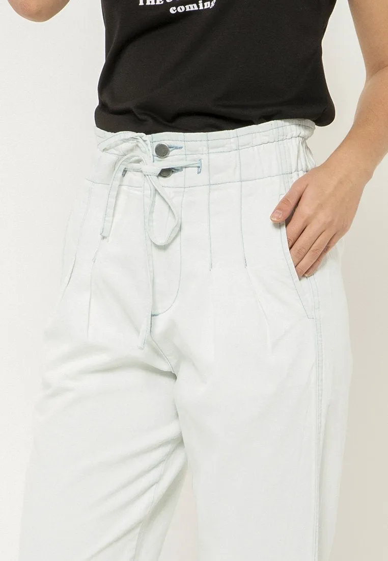 Paperbag Denim Pants