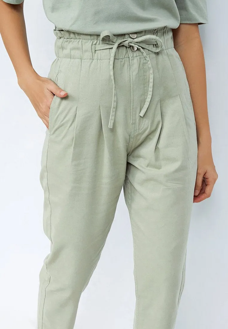 Paperbag Denim Pants
