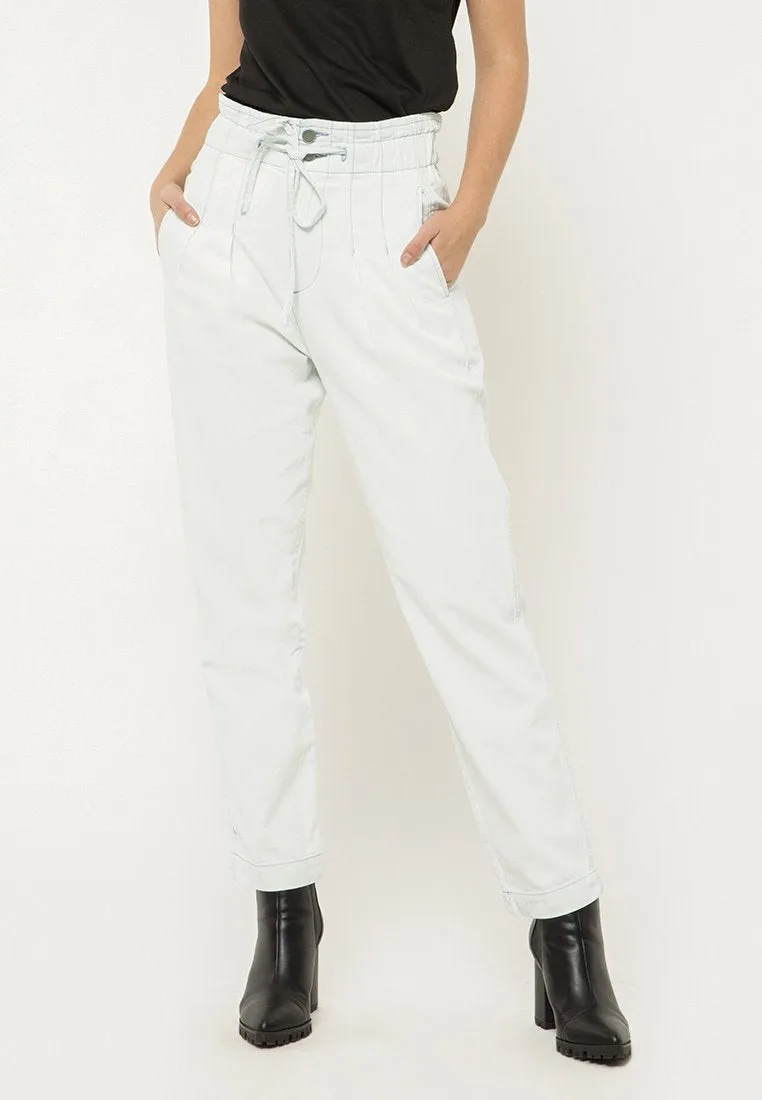 Paperbag Denim Pants