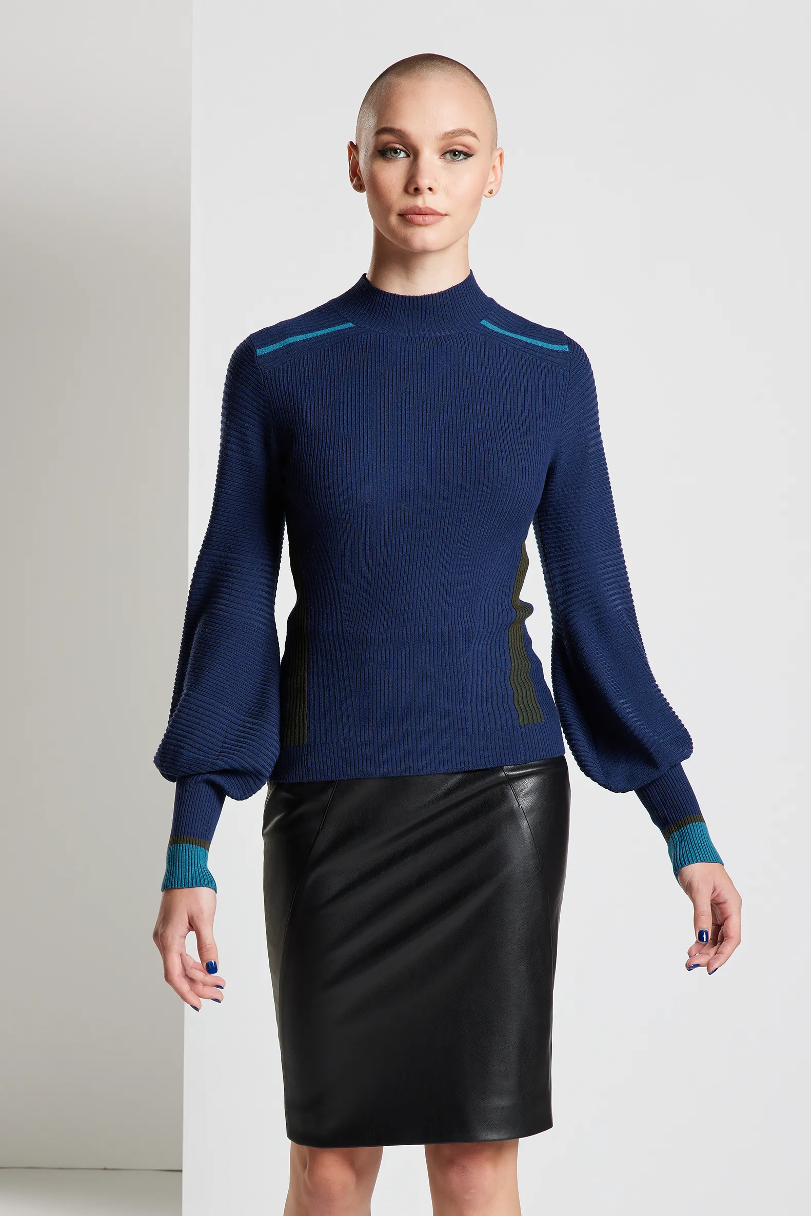 Pathway Ribbed Sweater - Navy