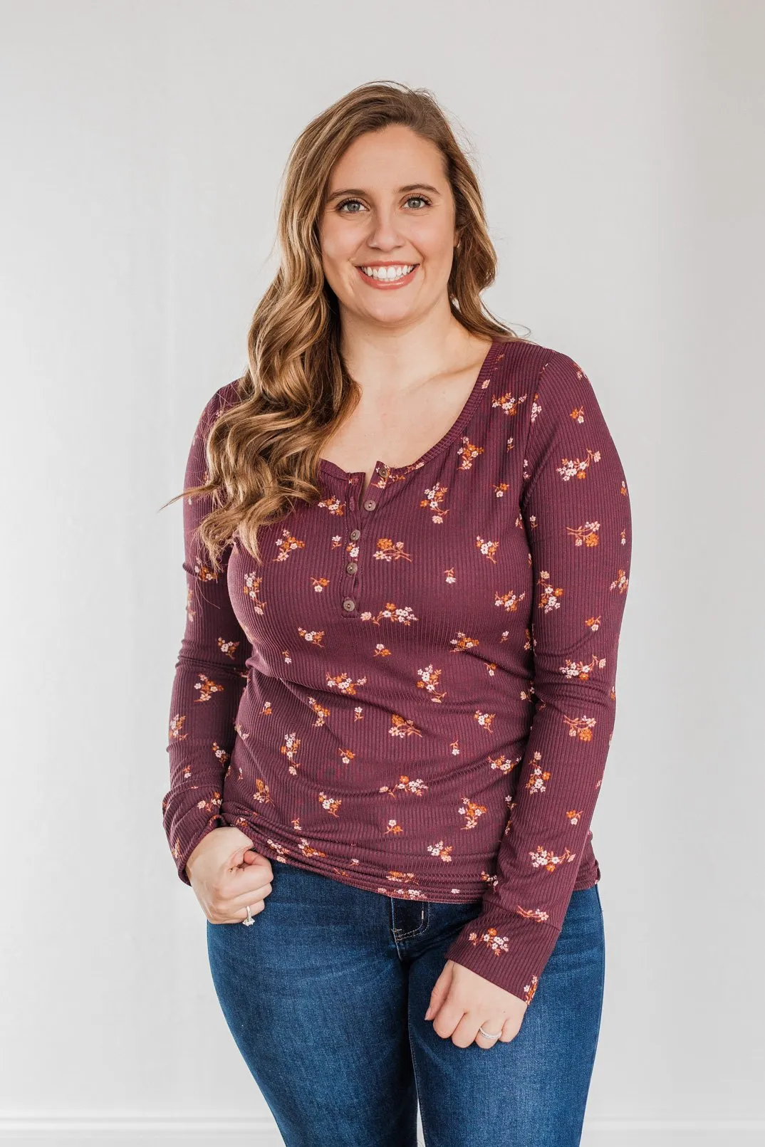 Piercing Beauty Long Sleeve Top- Plum