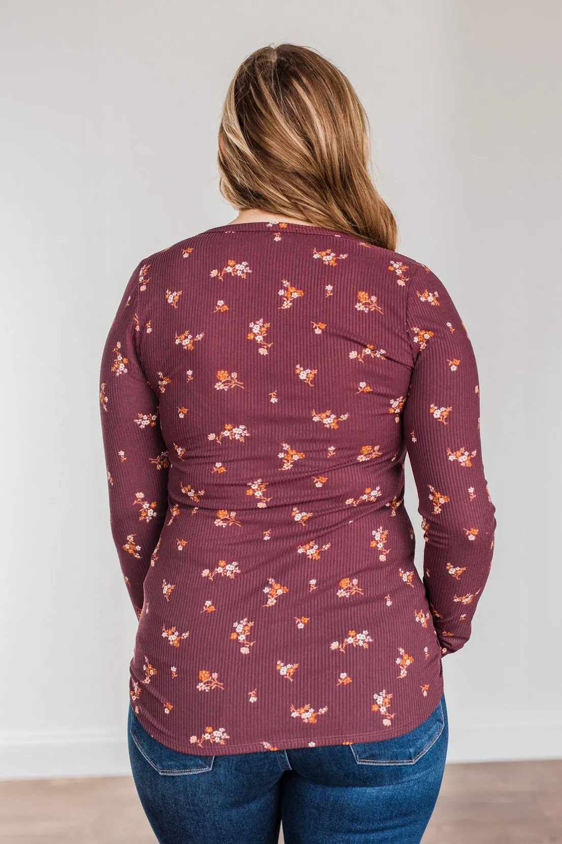 Piercing Beauty Long Sleeve Top- Plum