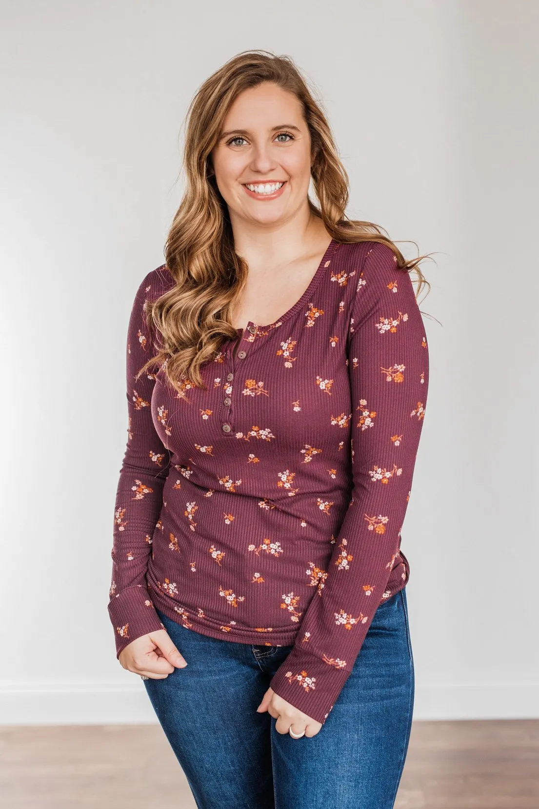 Piercing Beauty Long Sleeve Top- Plum