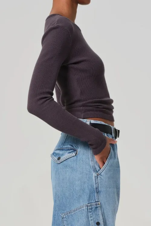 Pilar Crewneck in Charcoal