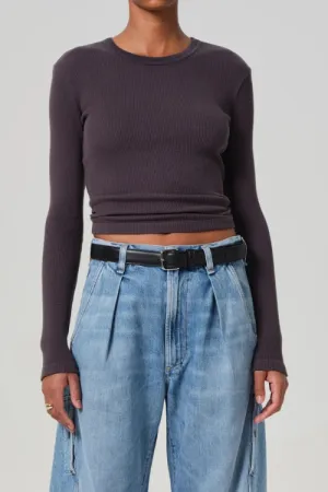 Pilar Crewneck in Charcoal