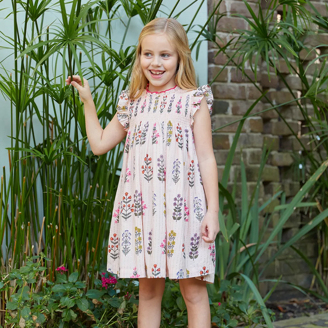 Pink Chicken Stevie Dress - Cloud Pink Field Floral