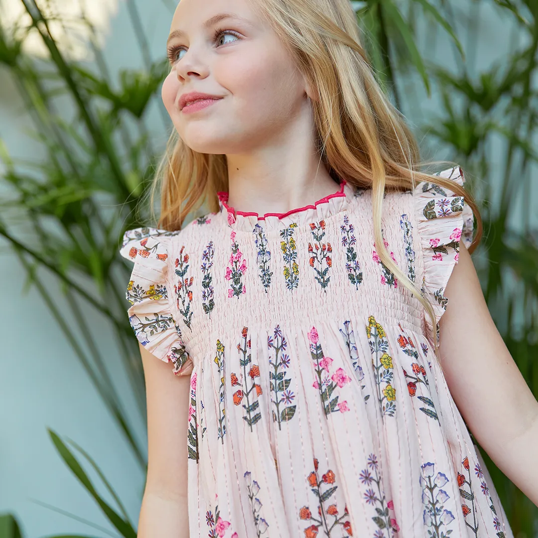 Pink Chicken Stevie Dress - Cloud Pink Field Floral