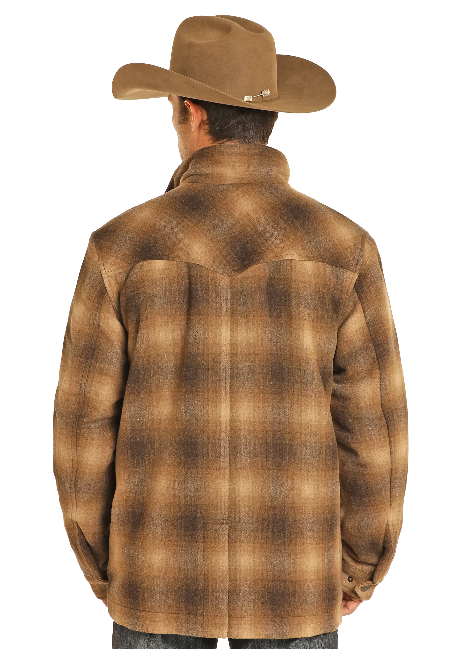 Plaid Ombre Wool Jacket