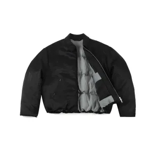 Pleated Zipper Lapel Jacket