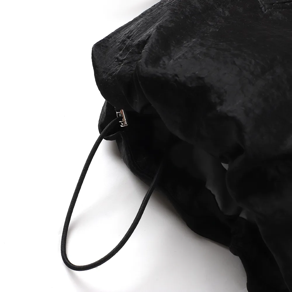 Pleated Zipper Lapel Jacket