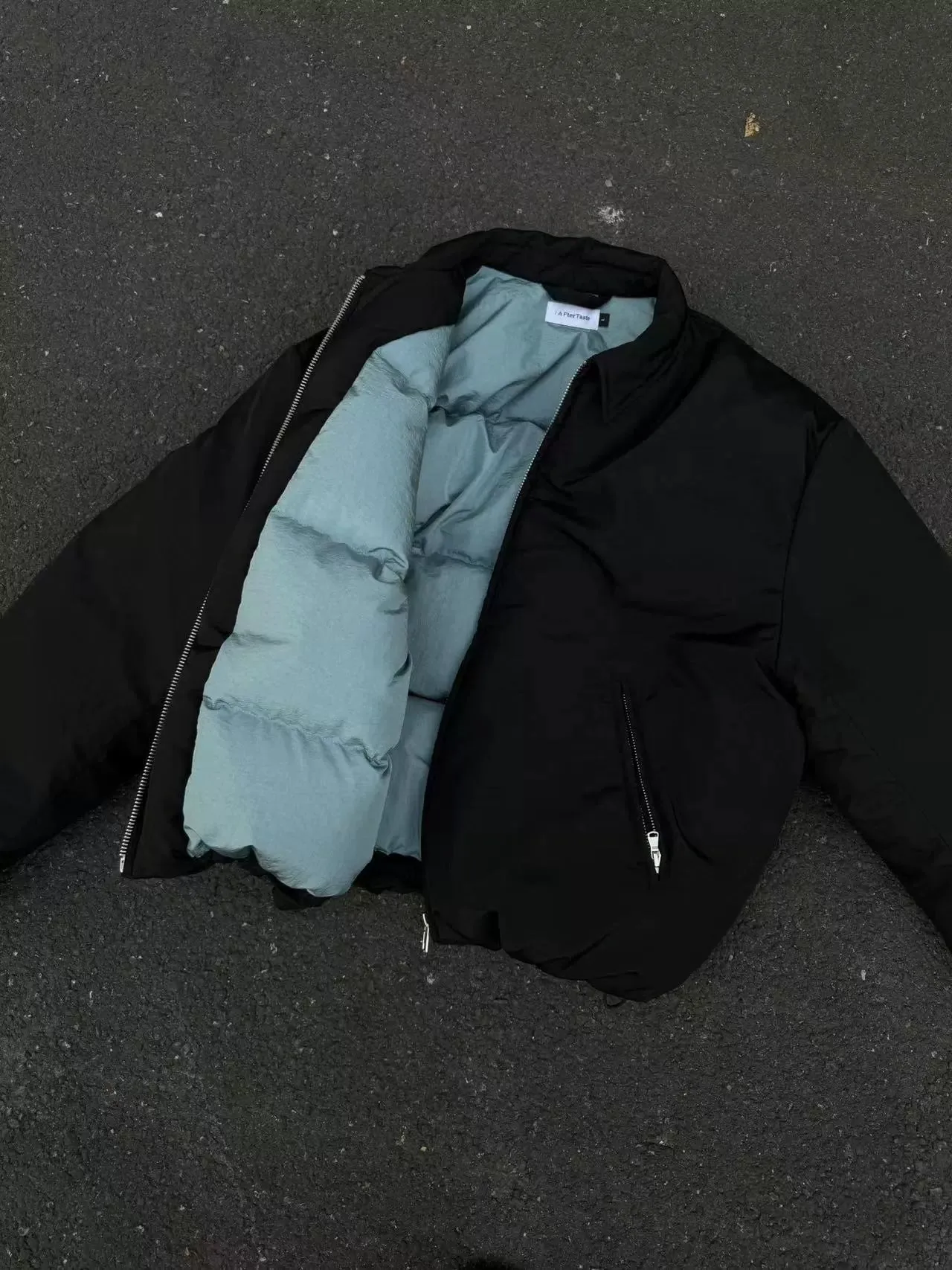 Pleated Zipper Lapel Jacket