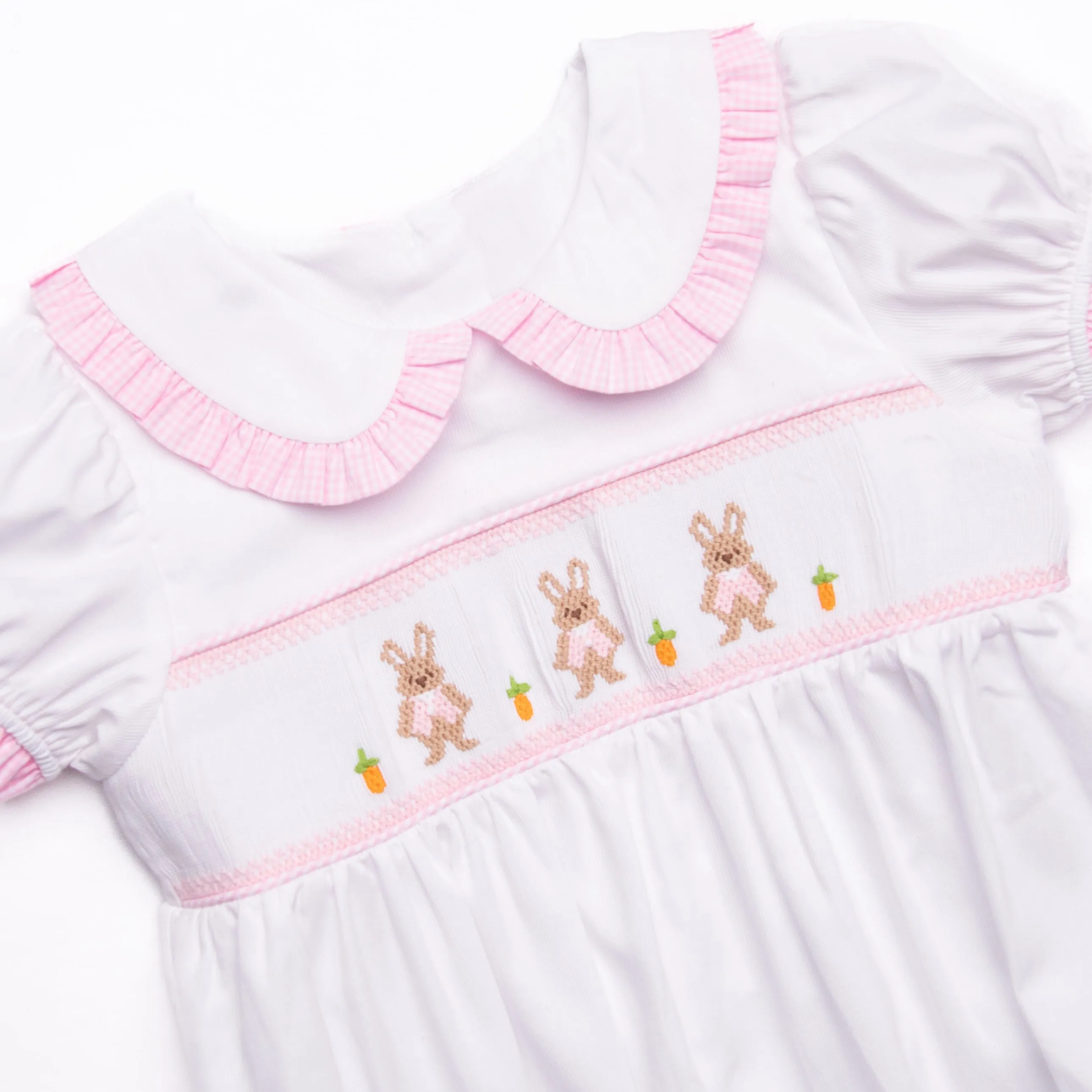 Poppy Cottontail Smocked Bubble, Pink