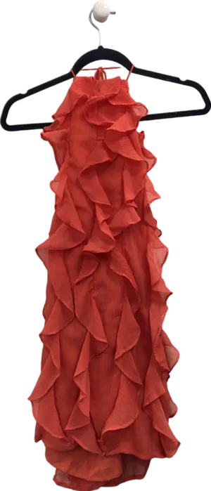 Pretty Lavish Red Ruffled Sleeveless Dress UK 6