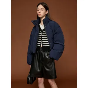 Quilted High Collar Puffer Jacket