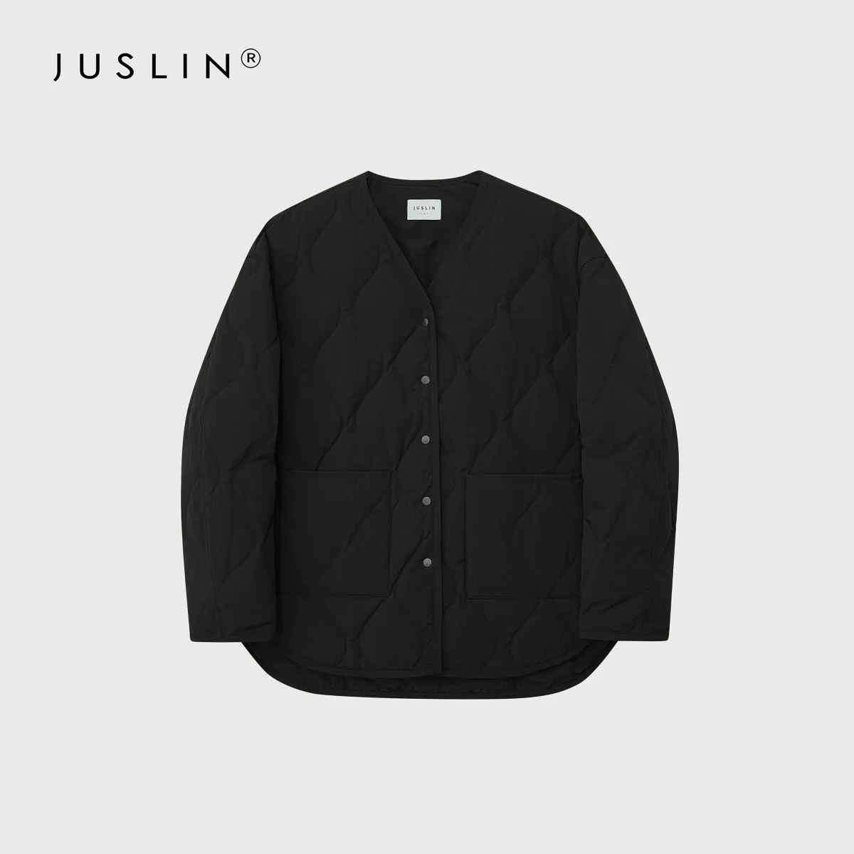 Quilted V-Neck Jacket