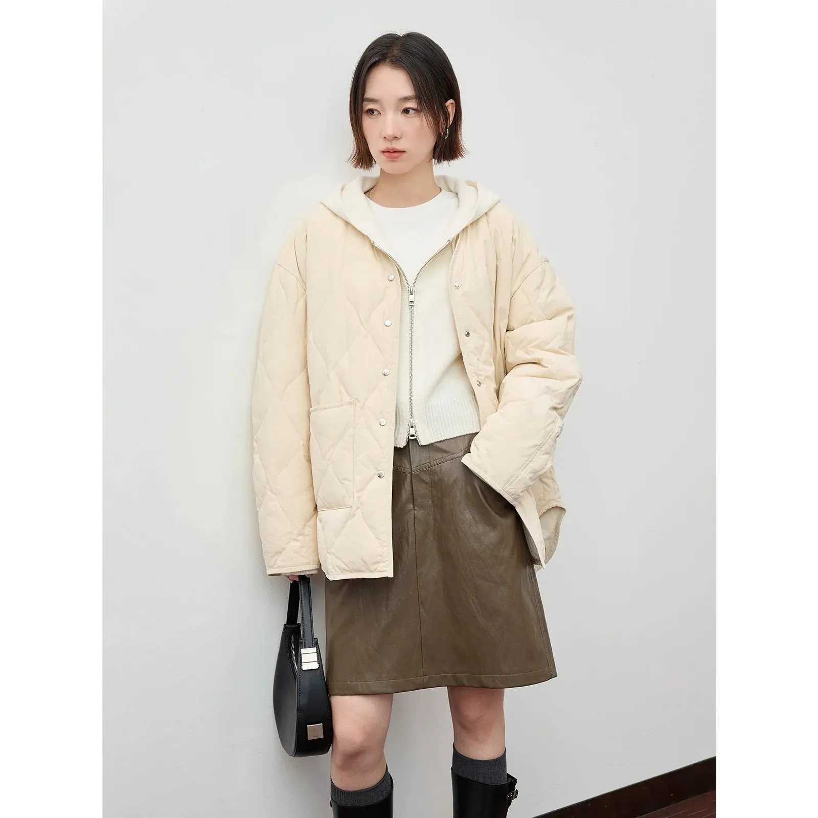 Quilted V-Neck Jacket