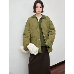 Quilted V-Neck Jacket