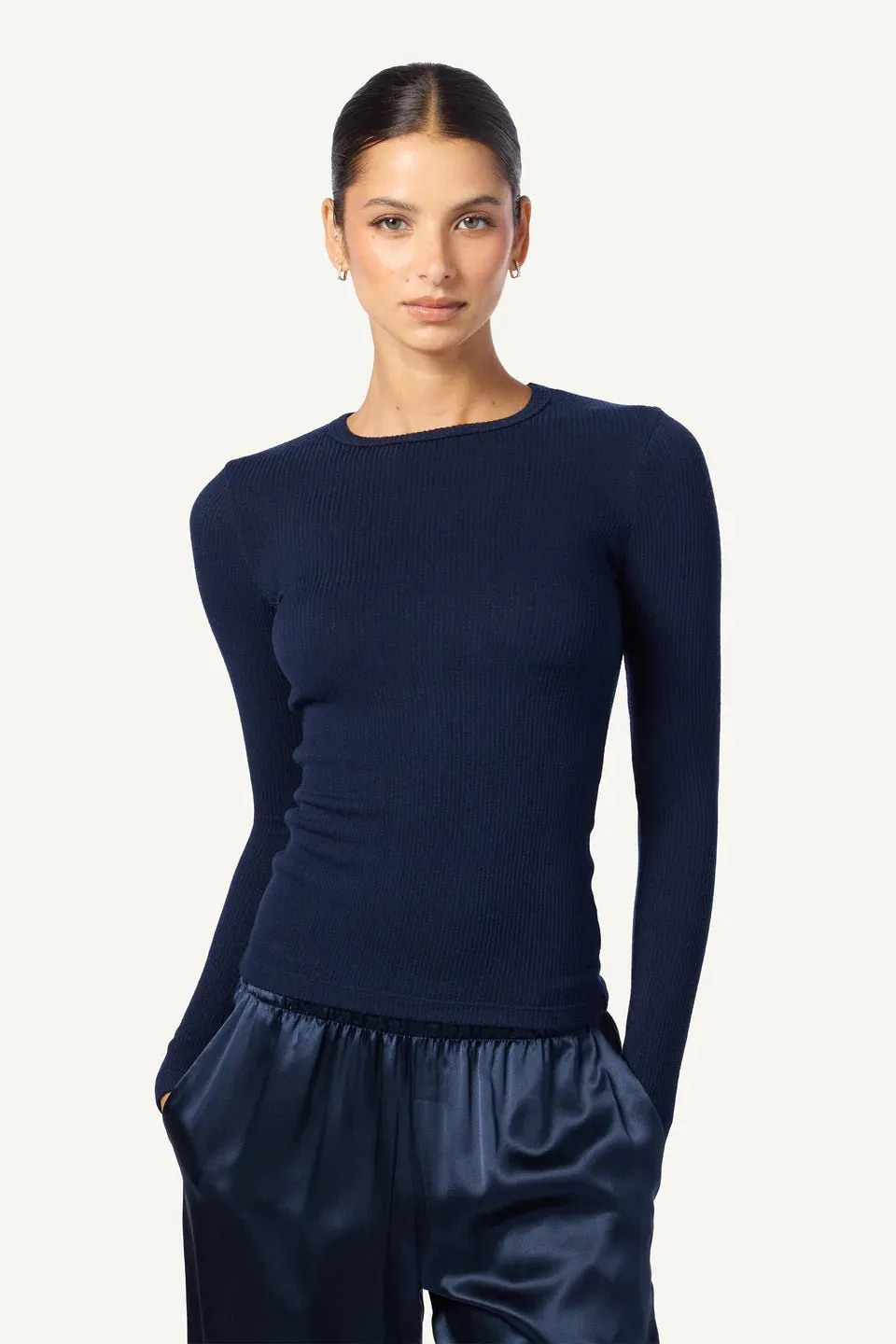 QUINCY LS FITTED CREWNECK