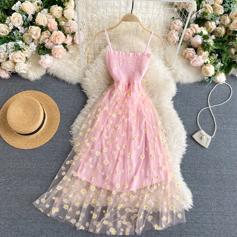 "DAISY GAUZE FAIRY SLIP" DRESS N042205