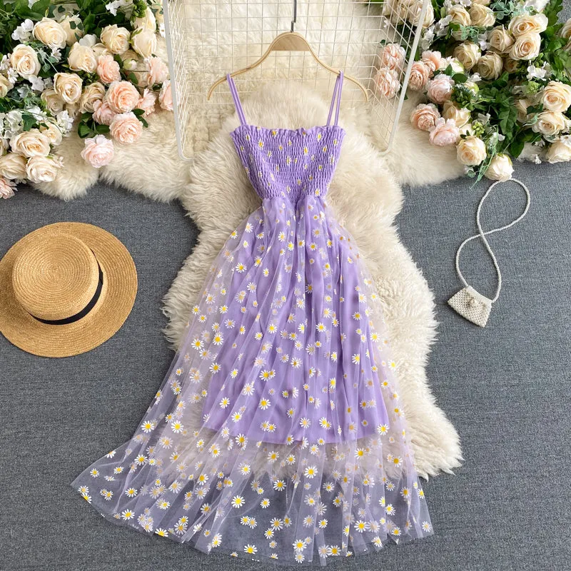 "DAISY GAUZE FAIRY SLIP" DRESS N042205