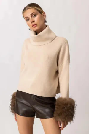 "Hadley" Fur Cuff Sweater