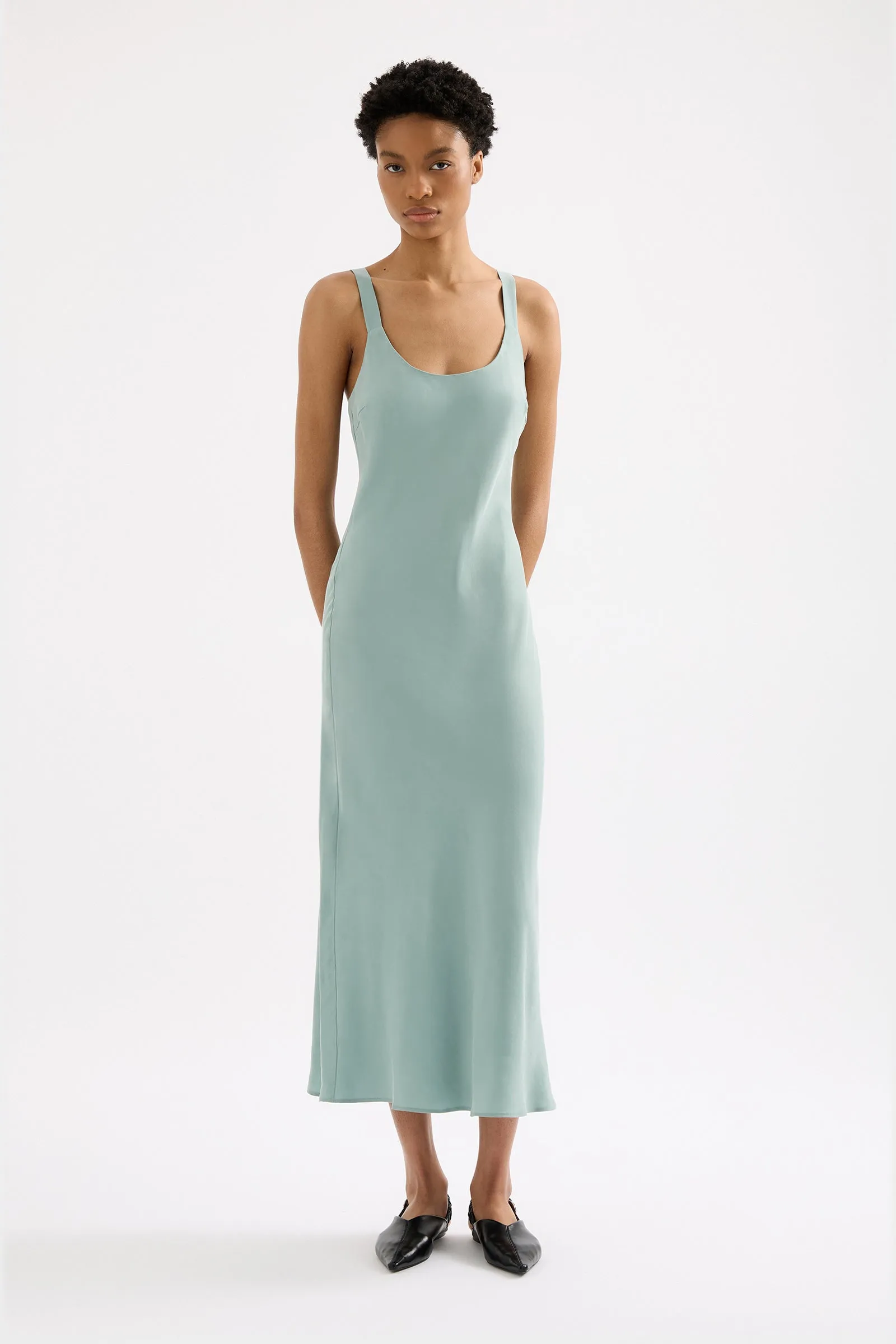 REN CUPRO SLIP DRESS